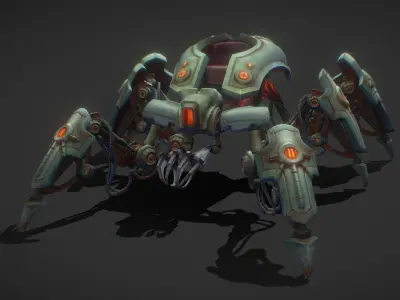 Sci Fi vehicle Spider Low-poly 3D model