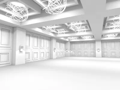 Architectural drawing for meeting in hotel 3D model
