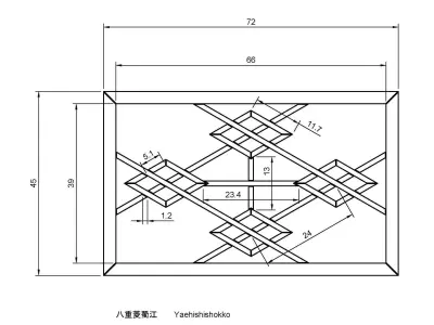 Yaehishishokko lattice window sash 3D print model