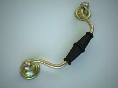 Furniture Door Handle Knob 3d model Low-poly 3D model