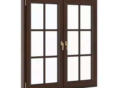 Wooden Window 1530mm x 1600mm 3D model