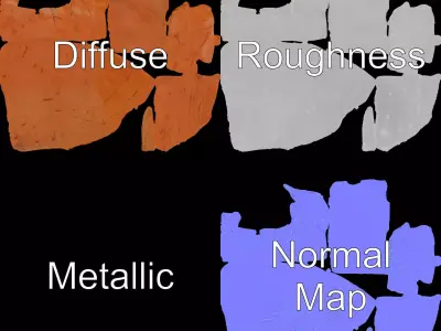 Terracotta Boulder model pack Low-poly 3D model