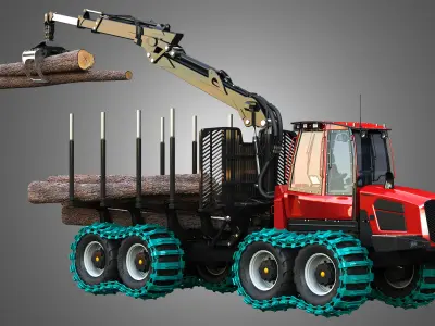 Komatsu - 875 Bruder Forwarder - Forest Machine 3D model