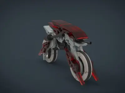 WarCycle lego motorcycle Low-poly 3D model