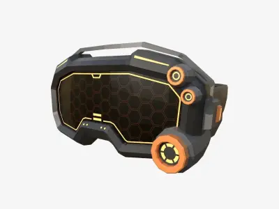 08 SciFi Glasses Low Poly A Collection - Character Design 3D Model Pack