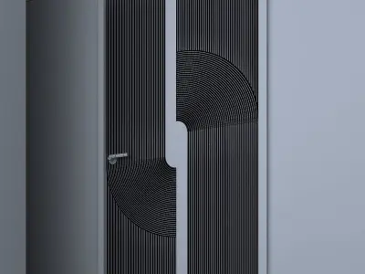 3d door modern interior design Low-poly 3D model