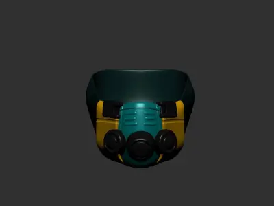 helmet high poly sculpt 3d printable  3D model 78
