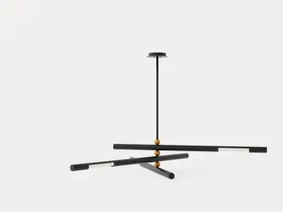 Hendrix Chandelier - Dark Bronze Low-poly 3D model