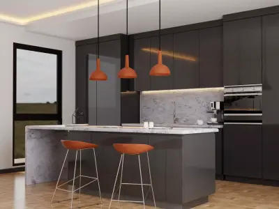 Modern Kitchen 3D model