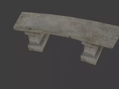 stone bench Low-poly 3D model purchase