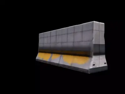 3d Render Concrete Barrier Traffic Isolated 3D model