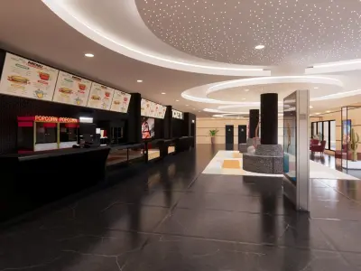 CINEMA ARCADE AND BOWLING ALLEY DESIGN Low-poly 3D model