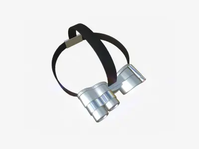 SciFi Glasses J03 Aluminum - Character Design Fashion Low-poly 3D model