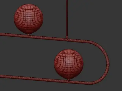 Horizontal Balls Balance Black 4 3D model