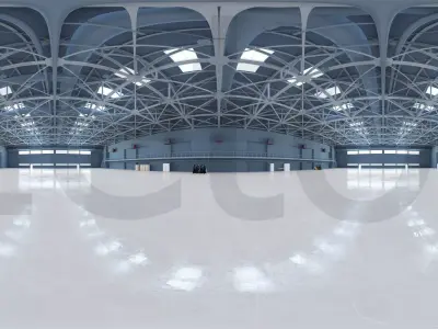 HDRI - Airplane Hangar Interior 6 Texture