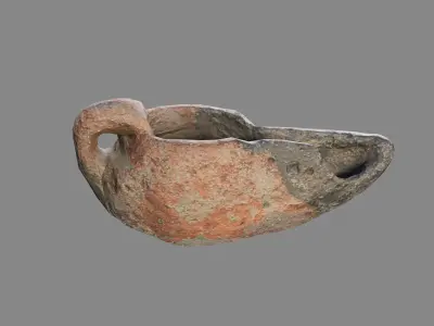 Ancient candlestick Low-poly 3D model