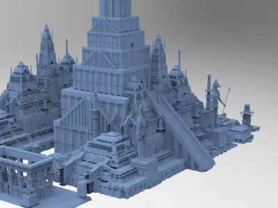 Alien Gods Colossal Gods Pyramid  3D model