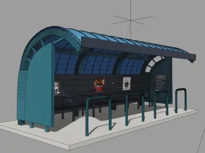 BUS-STOP TWO Free 3D model