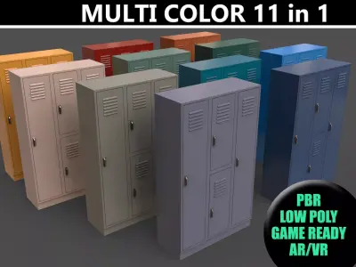 PBR School Gym Locker 05 - Multi color Pack