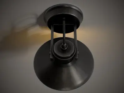 Industrial Street Lamp Low-poly 3D model
