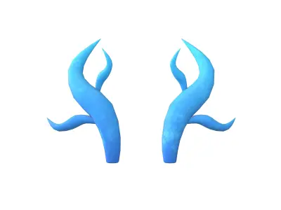 Dragon Horn v1 002 Low-poly 3D model