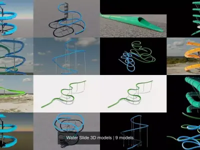 Water Slide 3D models 3D Model Pack