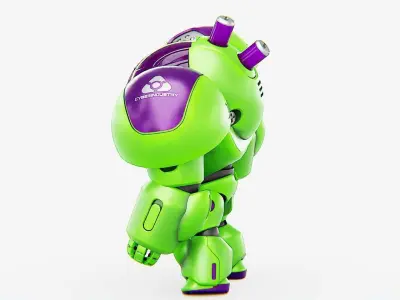 TOY BOT CYCLON RIGGED 3D model