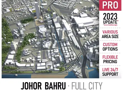 Johor Bahru Low-poly 3D model