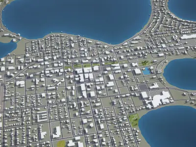 Winter Haven  Low-poly 3D model