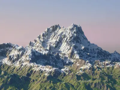 Hero mountain Low-poly 3D model