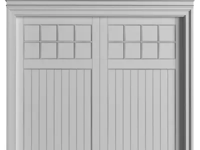 Automatic Classic Modern Garage Doors 3D model
