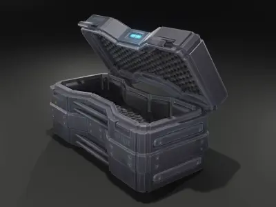 Military Case Low-poly 3D model