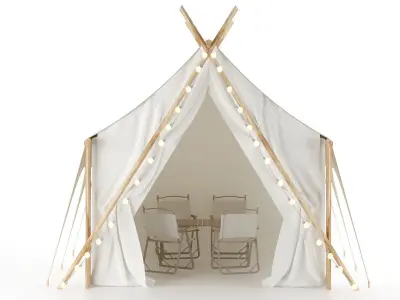 camping tents 0607 3D model