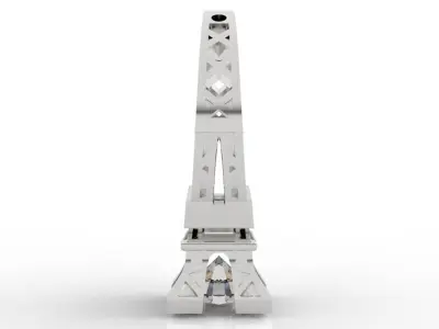 Modern Architectural Engagement Ring 3D print model