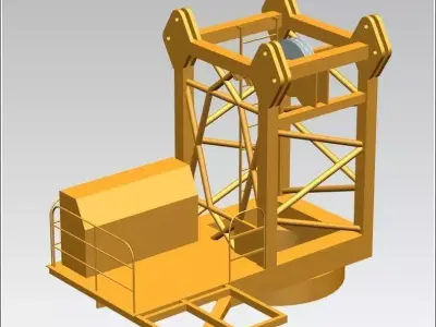 TOWER CRANE -Crane cabin segment- Free 3D print model