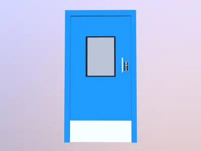 Industrial Door Low-poly 3D model