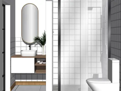 23  Sets Of  Bathroom  sketchup Model  INTERIOR DESIGN 3D model