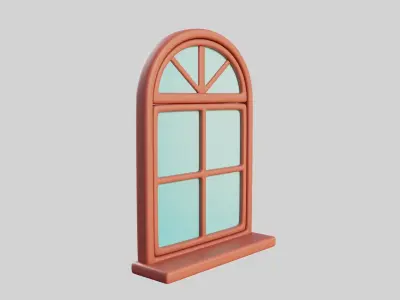 Cartoon Window 13a 3D model