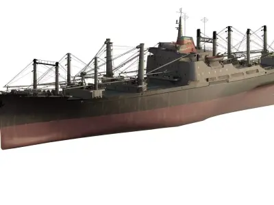 American cargo ship 3D model
