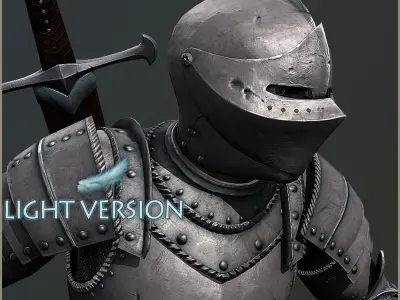 Adam Knight Horseman  Light Low-poly 3D model