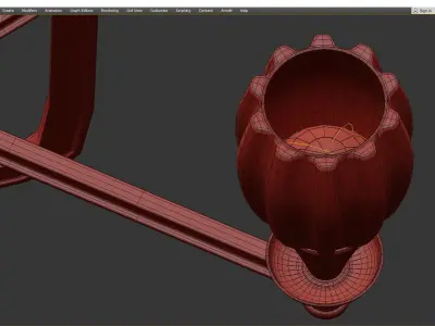 Chandelier Luminaire Low-poly 3D model