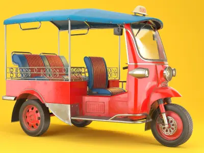  Tuk Tuk Taxi PBR 