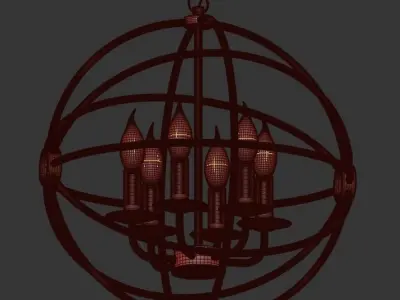 Zamok chandelier 3D model