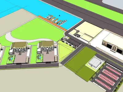 Dream Project  mega retreat resort project 3D model