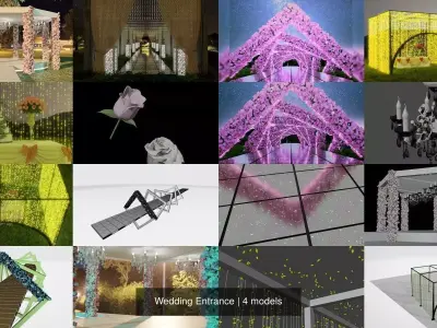 Wedding Entrance 3D Model Pack