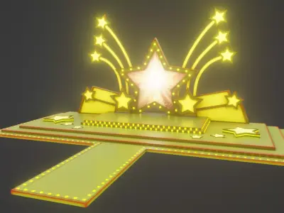 Stage Star Low-poly 3D model