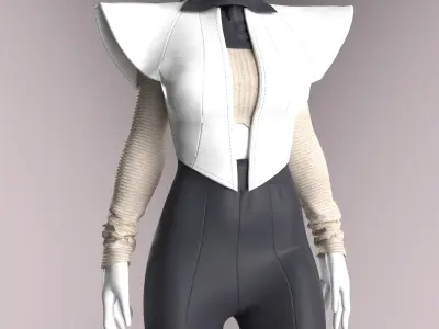 Sci fi outfit MD-Clo3d-OBJ-FBX-Zpac 3D model Low-poly 3D model