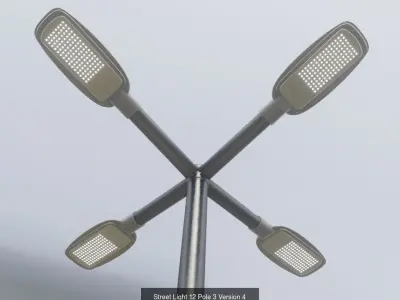 Scifi City Lights - Street Light 12  3D Model Pack