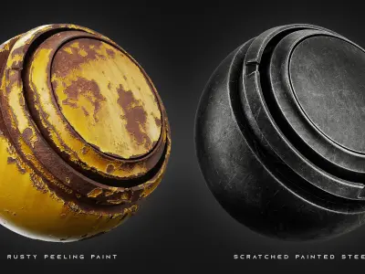 Metal Damaged Materials Substance Painter  vol 02 Texture