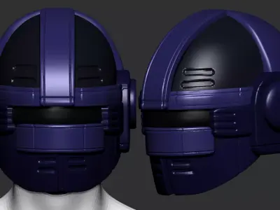 helmet high poly sculpt 3d printable ver 7 3D model 3D model